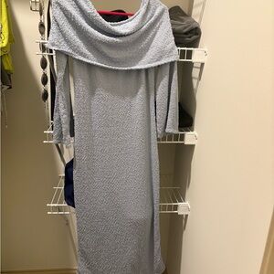 Elegant Light Blue Off-Shoulder Dress